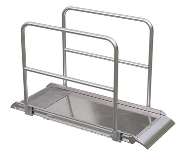 ALUM WALK RAMP W/RAIL OVERLAP 72 X 28 IN
